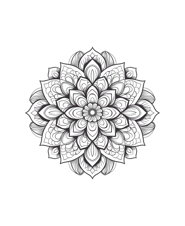 Mandala floral pour méditation
