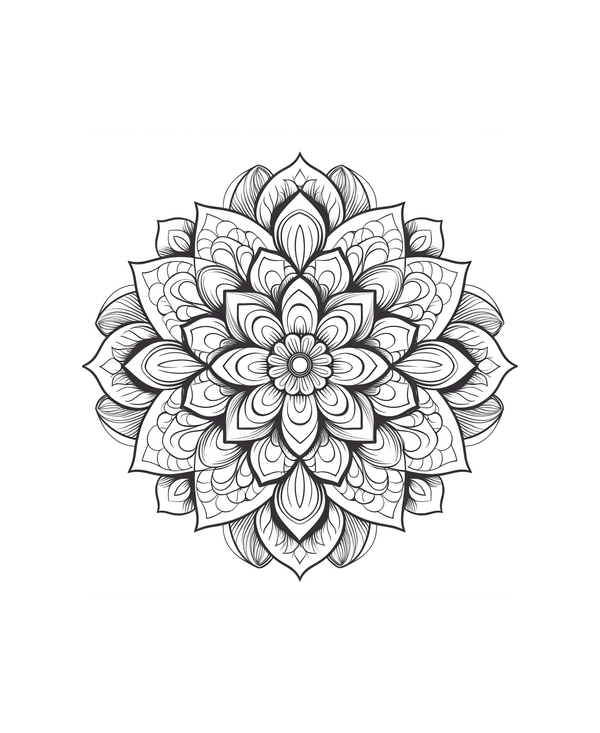 Mandala floral pour méditation