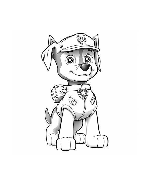 Coloriage de Chase, le berger allemand de Pat Patrouille