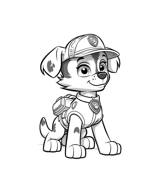 Coloriage de Skye, le chiot d'air pour les sauvetages aériens de Pat Patrouille