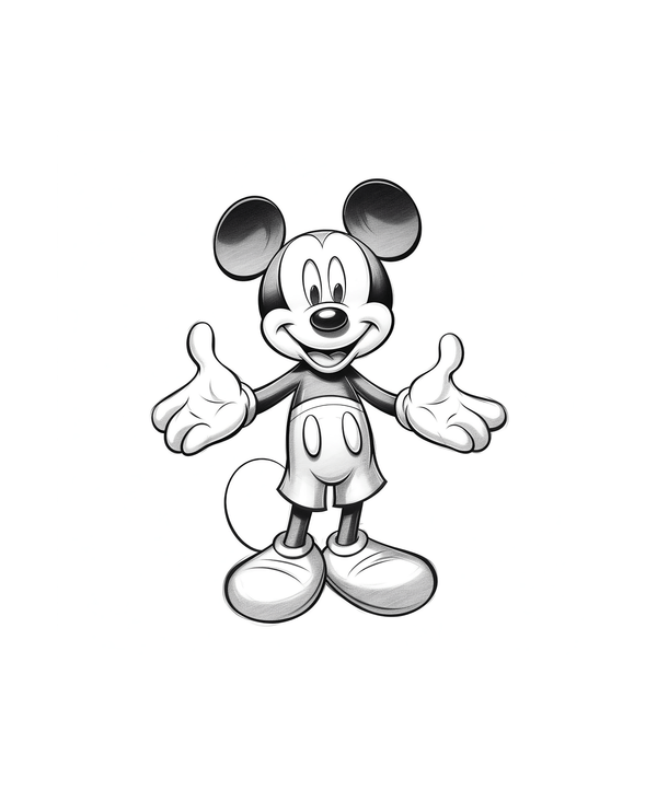 Coloriage de Mickey Mouse 
